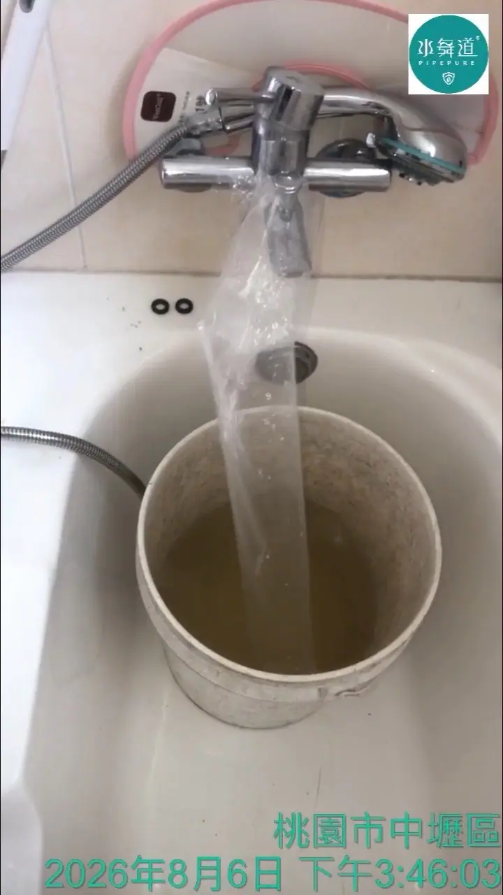 桃園中壢17年透天浴缸淋浴龍頭水管清洗紀錄